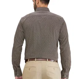 Park Avenue Brown Slim Fit Printed Shirt image 2