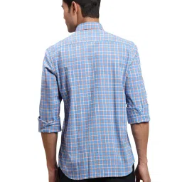 Colorplus Blue Regular Fit Checks Shirt image 2