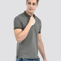 IZOD Green Slim Fit Self Pattern Polo T-Shirt image 4
