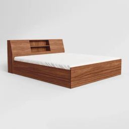 Godrej Interio Alpha Walnut Engineered Wood King Bed-picture-0
