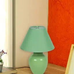 Tayhaa Green Metal Table Lamp with Shade - Set of 1-image-19