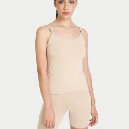 Kazo Beige Full Coverage Non-Padded Camisole-image-60