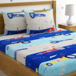 HOSTA HOMES  Multicolor Polycotton Bedsheet Set-image-27