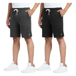 XYXX Dark Grey & Grey Shorts - Pack of 2-picture-15