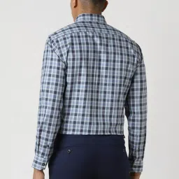 Van Heusen Blue Regular Fit Checks Shirt image 2