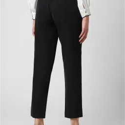 Van Heusen Black Regular Fit Mid Rise Trousers image 2