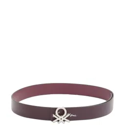 United Colors of Benetton Malaga Wine Leather Reversible Belt For Men image 2