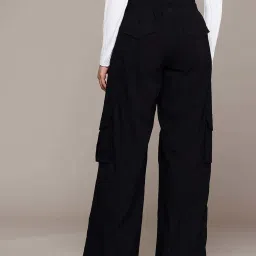 Label Ritu Kumar Black Fitted Trousers image 2