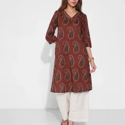 Rangmanch By Pantaloons Molten Lava Regular Fit Printed Kurta-image-0