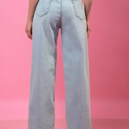 Crimsoune Club Blue Cotton Solid Jeans image 2