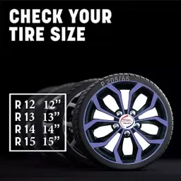 Auto Pearl Car Voilet Black Wheel Cover Caps 33.02 cm (13 Inch) Press Type Fitting Compatible with Wagon R image 5