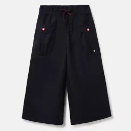 Elle Girls Blue Pure Cotton Trousers-image-4