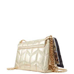 Aldo Golden Synthetic Medium Sling Handbag image 2