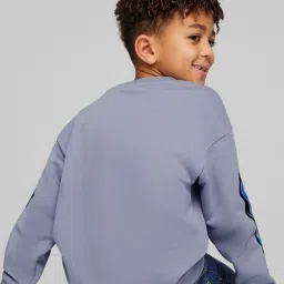 Puma Boys Grey Cotton Printed Sweatshirt image 2