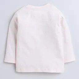 Bumzee Kids Light Peach Printed Full Sleeves Jhabla With Pyjamas image 2