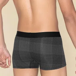 XYXX Smoke Grey & Black Check Micro Modal Trunks image 2