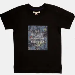 Angel & Rocket Kids Black Cotton Printed T-Shirt-picture-25