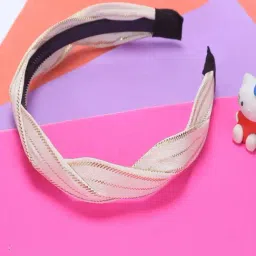 Jewelz Polka¿Dot Printed Knotted Blue Hairband for Kids-picture-40