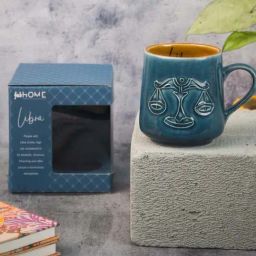 Fabindia Rashi Light Blue Ceramic Libra Coffee Mug (330 ML)-picture-14