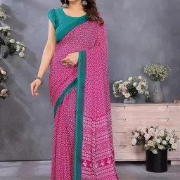 Moda Rapido Floral Poly Georgette Designer Saree-picture-12