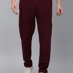 Cantabil Maroon Regular Fit Joggers-picture-21