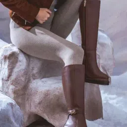 Saint G Women's Audrey Chain Décor Tan Wedge Booties-picture-10