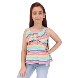Cutecumber Girls Multi Color Cotton Regular Fit Applique Top-picture-14