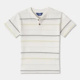 R&B Boys Ivory Cotton Striped T-Shirt-picture-37