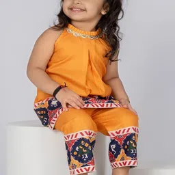 Vivedkids Girls Printed Regular Pure Cotton Kurta with Palazzos image 3