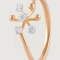 Mia by Tanishq Mia by Tanishq Groovy Glow Gold & Diamond Finger Ring image 4