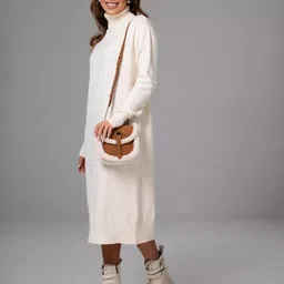 LULU & SKY High Neck Midi Jumper Dress image 5