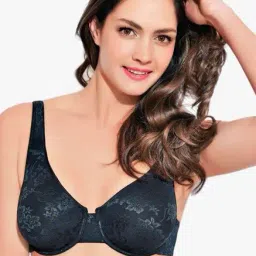 Enamor Black Under Wired Non Padded T-Shirt Bra-picture-46
