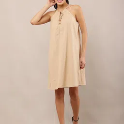 NoBarr Halter Neck A-Line Dress-picture-32