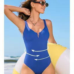 MON FASHION COLLECTION V-Neck One-Piece Bodysuit Swimsuit-image-7