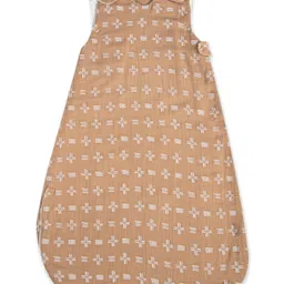 Crane Baby Ezra Collection Muslin Wearable Blanket River Dash Print - Brown-image-4