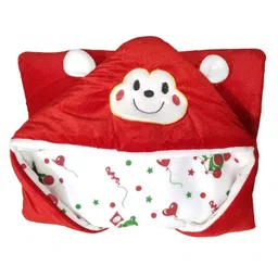 babyzone Baby Hooded Carry Bag Cum Mild Winter Blanket - Maroon image 2