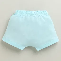 BUMZEE Cotton Knit Pack Of 3 Teddy In Vehicle Printed Trunks - Sky Blue & Yellow image 4