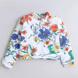 Taffykids Full Sleeves Floral Printed Sweatshirt - Multi Colour image 5