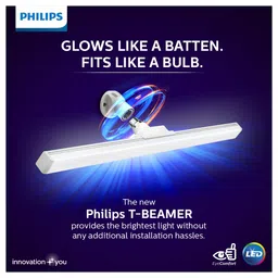 PHILIPS Lighting Compact 2ft 20-watt LED T-Beamer | Stellar Bright B22 LED Bulb for Home | Cool Day Light, Pack of 1 image 4