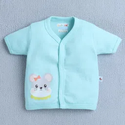 BUMZEE Cotton Pack Of 4 Half Sleeves Cute Baby Animals Printed Jhablas - Pink & Lavender image 5