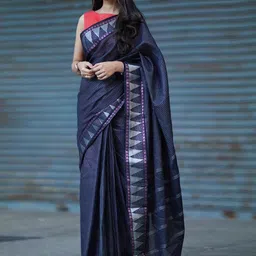 CaniBani Black Silk Blend Banarasi Sarees-picture-24