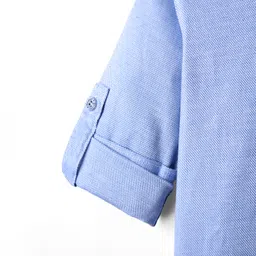 Rikidoos Full Sleeves Textured Shirt - Blue image 5
