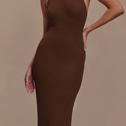 StyleCast x Revolte Women Solid Sleeveless Bodycon Maxi Dress image 2