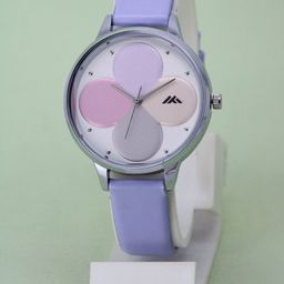 VIRAKTI Women Brass Printed Dial & Leather Wrap Around Straps Analogue Watch G-35-PURPLE-G-picture-14
