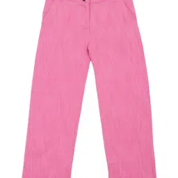 Elle Kids Pink Cotton Trousers-image-37