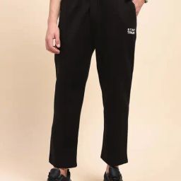 Camla Black Cotton Relaxed Fit Trackpants-picture-7