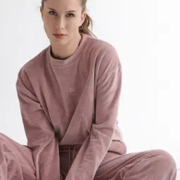 RAREISM Pink Cotton Blend Printed Long Sleeves Sweatshirt image 3