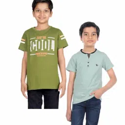 3PIN Kids Multi Cotton Printed T-Shirt Pack Of 2-picture-18