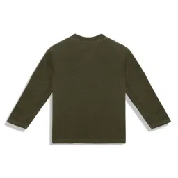 Tommy Hilfiger Boys Green Solid Regular T-Shirt image 2