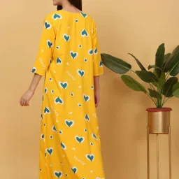 Sweet Dreams Yellow Printed Night Gown image 2